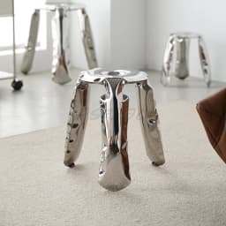 Household Stainless Steel Balloon Stool Three Legged Shoe Changing Stool Household Round Stool