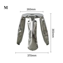 Household Stainless Steel Balloon Stool Three Legged Shoe Changing Stool Household Round Stool