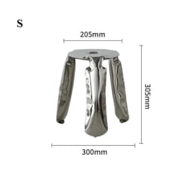 Household Stainless Steel Balloon Stool Three Legged Shoe Changing Stool Household Round Stool
