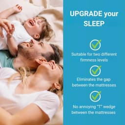 Twin to King Bed Converter Bed Bridge, No-Slip Gap Filler for Adjustable Beds, Mattress Connector for Couples Families