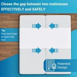 Twin to King Bed Converter Bed Bridge, No-Slip Gap Filler for Adjustable Beds, Mattress Connector for Couples Families