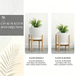 Adjustable Wooden Plant Stand、Bonsai Stand、Home Decor Flower Pot Stand for Living Rooms、Balconies and Gardens With Non-Slip Pad