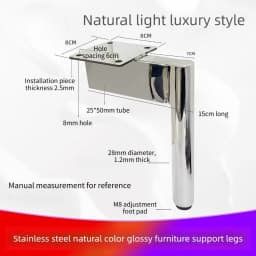 Furniture Support Feets Made of Stainless Steel Material Cabinet Legs Coffee Table Legs Bed Feets Accessories Cabinet Legs