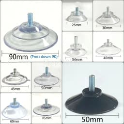 M4 M5 M6 M8 Transparent Suckers With Screw PVC Plastic Sucker Pad Holder Turn Nut Glass Table Tops Storage Tool Hooks 4p-100Pcs