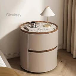 Bedside Table Glamour Creative Round Delicacy Design Italian Simple Night Table Modern Luxury Table De Chevet Bedroom Furniture