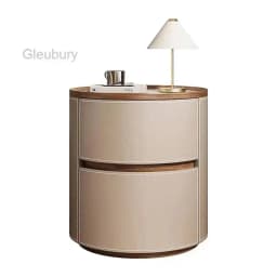 Bedside Table Glamour Creative Round Delicacy Design Italian Simple Night Table Modern Luxury Table De Chevet Bedroom Furniture