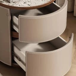 Bedside Table Glamour Creative Round Delicacy Design Italian Simple Night Table Modern Luxury Table De Chevet Bedroom Furniture