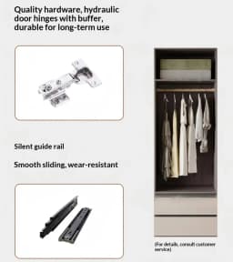 Custom Hotel Wardrobe, Modern Vertical Wall-Mounted Wooden Wardrobe, Home Furniture.