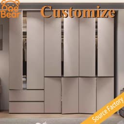 Custom Hotel Wardrobe, Modern Vertical Wall-Mounted Wooden Wardrobe, Home Furniture.