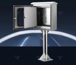 304 stainless steel column distribution box outdoor waterproof and rainproof floor-to-ceiling distribution cabinet socket