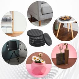 2-48Pcs Self Adhesive Furniture Leg Feet Protector Pad Chair Leg Pad Anti-Skid Scratch DIY Resistant Wood Floor Protector Pads