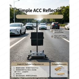 Static ADAS Radar Calibration Device with Stand & Reflector for Many Cars Millimeter Wave Assist Tool