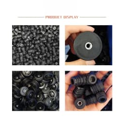 M6 M8 M10 Black Round Plastic Pipe Plugs Adjustable Screw Foot Pad Furniture Leg Cover End Caps 16 19 20 22 25 30 38 50mm