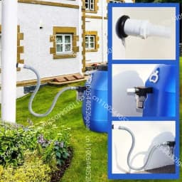 Rain Catcher Rain Barrel Diverter Rainwater Collection System 1 Set 75Mm Flex Hose Durable Sealing Rubber Ring Durable