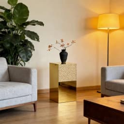 Acrylic Cube Coffee Table, Modern Rectangular End Table, Minimalist Living Room Bedroom Accent Furniture