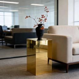 Acrylic Cube Coffee Table, Modern Rectangular End Table, Minimalist Living Room Bedroom Accent Furniture
