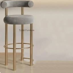 Metal Room Cadeira Height Luxury Relaxing Restaurant Living Soft Barstools Comfortable Vanity Bar Garden Furniture Stools Sets
