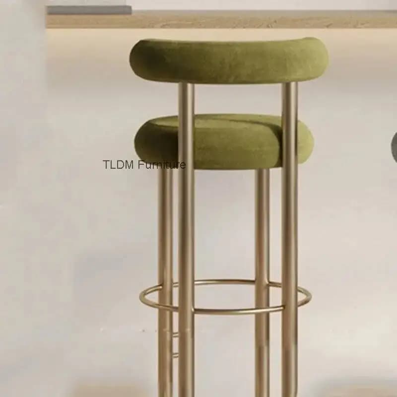 Metal Room Cadeira Height Luxury Relaxing Restaurant Living Soft Barstools Comfortable Vanity Bar Garden Furniture Stools Sets