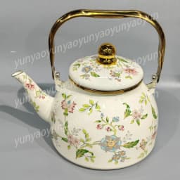 2.8 Liter Flat Bottom Household High-quality Enamel Teapot Metal Whistling Household Teapot