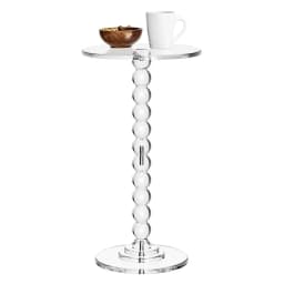 Clear Acrylic Side Table, Modern Round Gourd-Shaped Coffee Table, Minimalist Transparent End Table for Living, Lucite Nightstand