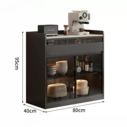 Modern Sideboard Cabinet With Glass Door Buffet Storage Cabinet With Drawers Kitchen Dining Living Room Furniture Coffee Bar
