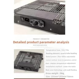 for Metro Replacement Heater 220V Japanese Kotatsu Heater With Fan Hand Temperature Control Formula Table Foot Warmer 600W