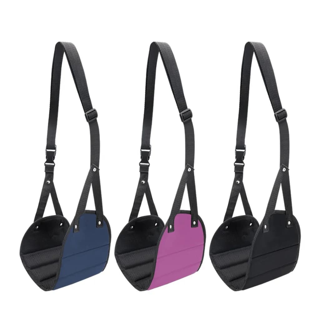 Portable Airplane Footrest Adjustable Strap Comfortable Plane Travel Foot Hammock Feet Rest Hanger for Airplane Train Office Car