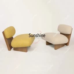 Nordic Living Room Hotel Clubhouse Lamb Fleece Leisure Chair Simple Single Sofa ChairTJ