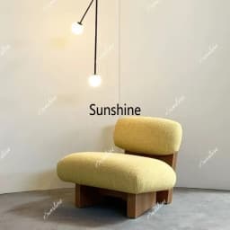 Nordic Living Room Hotel Clubhouse Lamb Fleece Leisure Chair Simple Single Sofa ChairTJ