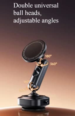 Magnetic Vacuum Suction Car Phone Holder 360° Rotating Electric Vacuum Cup Mount Universal for Car IPhone Navigation DJI Gopro