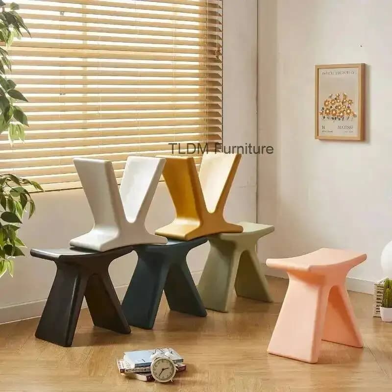 Home Entrance Shoe Changing Stool Creative Living Room Butterfly Small Bench Modern Simple Plastic Nordic Dressing Low Stools