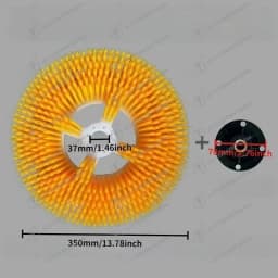 Photovoltaic Panel Cleaning Brush Diameter 350MM Bristles 55mm Length Solar Panel Billboard Power Electric Disc Nylon Glass Wall