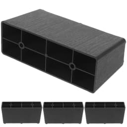 4Pc Plastic Furniture Legs Riser for Heavy Duty Bed Sofa Couch Chair Legs Elevators W/ Straight Support Leg Couch Feet Bed Riser
