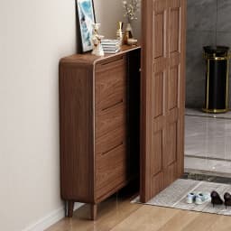 Modern MDF Wooden Shoe Cabinet Single Double Layer Slim Shoe Storage Organizer Entrance Furniture Fits Up To EU 44