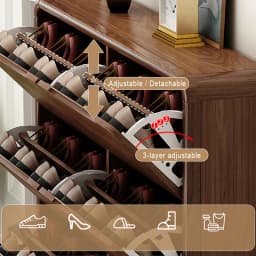 Modern MDF Wooden Shoe Cabinet Single Double Layer Slim Shoe Storage Organizer Entrance Furniture Fits Up To EU 44