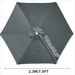 Waterproof Replacement Umbrella Cloth 6Ribs/8Ribs Parasol Replacement Cover Market Patio Umbrella Cloth Canopy Cover Shade Sail