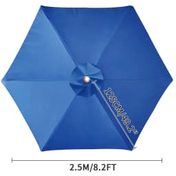 Waterproof Replacement Umbrella Cloth 6Ribs/8Ribs Parasol Replacement Cover Market Patio Umbrella Cloth Canopy Cover Shade Sail