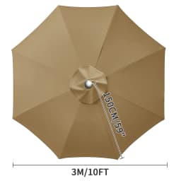 Waterproof Replacement Umbrella Cloth 6Ribs/8Ribs Parasol Replacement Cover Market Patio Umbrella Cloth Canopy Cover Shade Sail