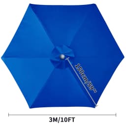 Waterproof Replacement Umbrella Cloth 6Ribs/8Ribs Parasol Replacement Cover Market Patio Umbrella Cloth Canopy Cover Shade Sail