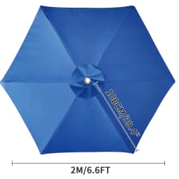 Waterproof Replacement Umbrella Cloth 6Ribs/8Ribs Parasol Replacement Cover Market Patio Umbrella Cloth Canopy Cover Shade Sail