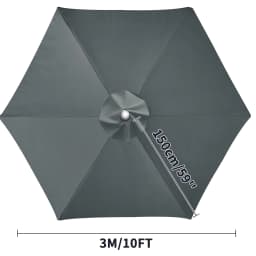 Waterproof Replacement Umbrella Cloth 6Ribs/8Ribs Parasol Replacement Cover Market Patio Umbrella Cloth Canopy Cover Shade Sail