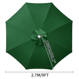 Waterproof Replacement Umbrella Cloth 6Ribs/8Ribs Parasol Replacement Cover Market Patio Umbrella Cloth Canopy Cover Shade Sail