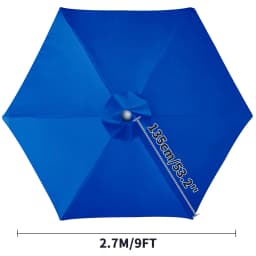 Waterproof Replacement Umbrella Cloth 6Ribs/8Ribs Parasol Replacement Cover Market Patio Umbrella Cloth Canopy Cover Shade Sail