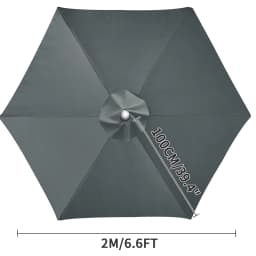 Waterproof Replacement Umbrella Cloth 6Ribs/8Ribs Parasol Replacement Cover Market Patio Umbrella Cloth Canopy Cover Shade Sail