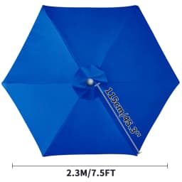 Waterproof Replacement Umbrella Cloth 6Ribs/8Ribs Parasol Replacement Cover Market Patio Umbrella Cloth Canopy Cover Shade Sail