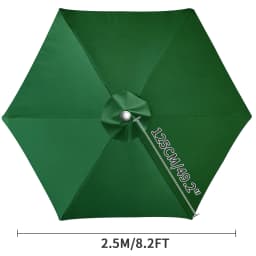 Waterproof Replacement Umbrella Cloth 6Ribs/8Ribs Parasol Replacement Cover Market Patio Umbrella Cloth Canopy Cover Shade Sail