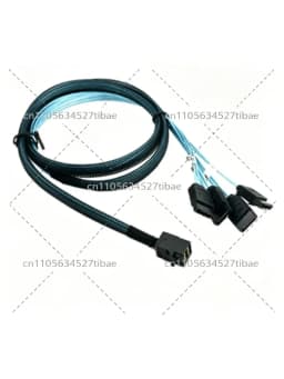 SFF-8643 to 4 SATA Cable, Mini HD to 4x SATA Forward Breakout Cable, Reverse SFF-8643 to SATA for Backplane Card