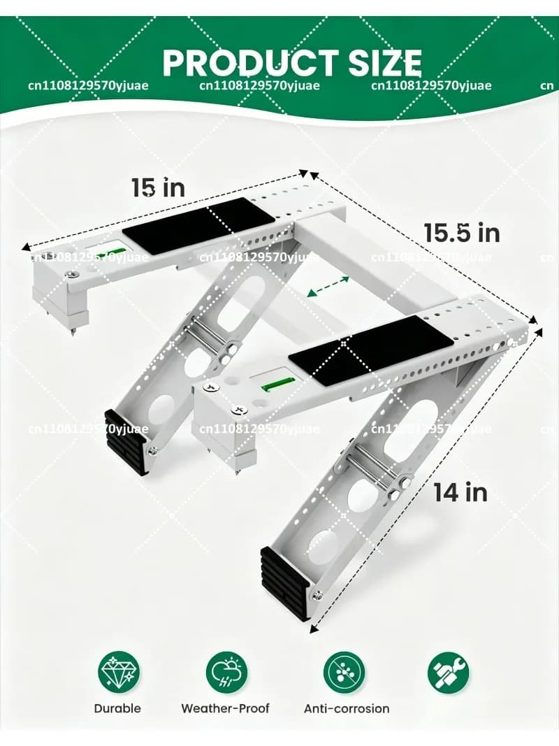 Heavy Duty Foldable AC Bracket, Universal Wall Mount for Window Air Conditioner, Max Load 200kg