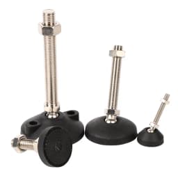 1Pcs M8 M10 M12 M16 M20 M24 304 Stainless Steel Nylon Universal Foot Cup Adjustable Support Feet D40-D100 Rotatable Foot Pad