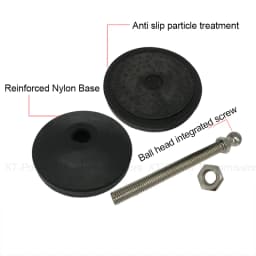 1Pcs M8 M10 M12 M16 M20 M24 304 Stainless Steel Nylon Universal Foot Cup Adjustable Support Feet D40-D100 Rotatable Foot Pad